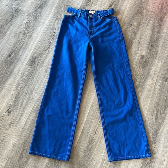 Zara The Mel Pants bright blue size 10 - Picture 2 of 9